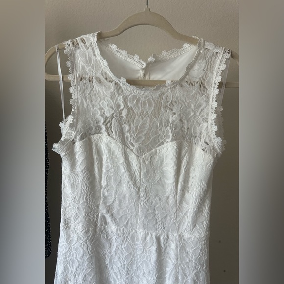 Lulus Your One and Only White Lace Backless Mermaid Maxi Dress - Picture 7 of 7